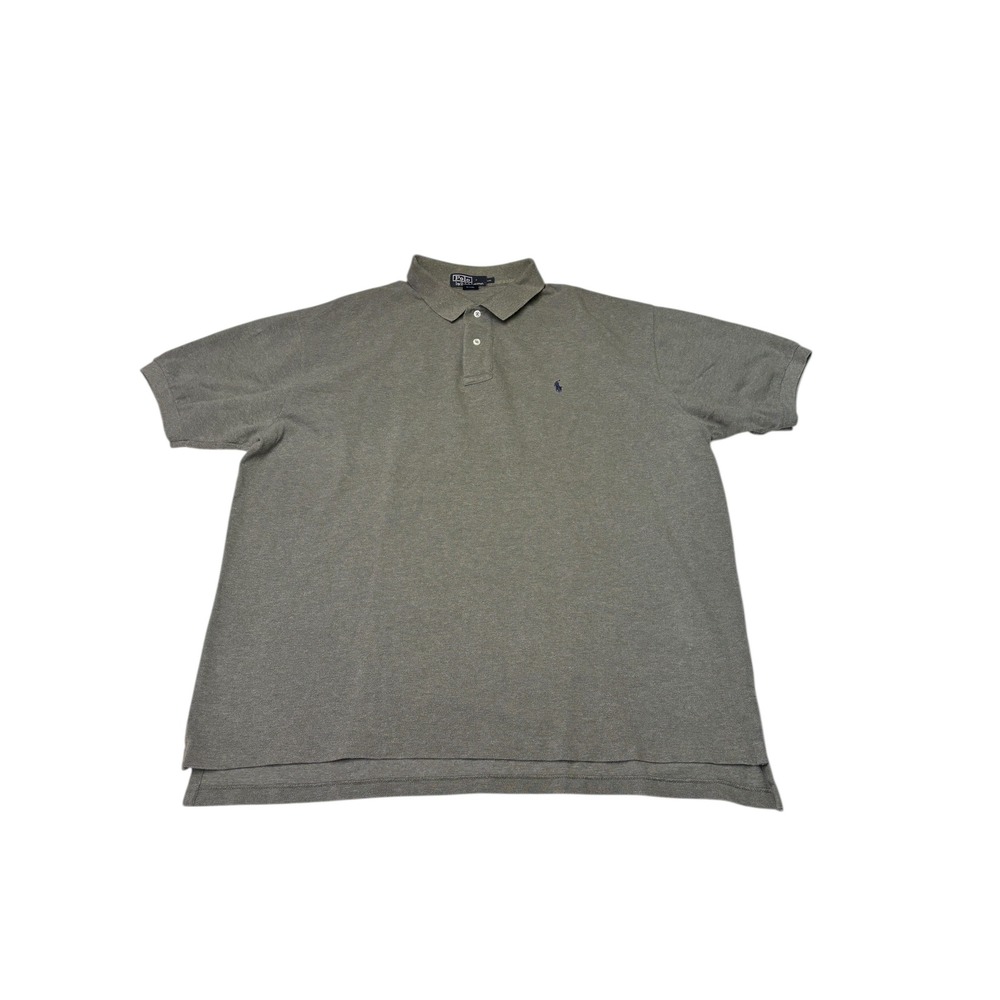 Vtg Polo Ralph Lauren Men's Heather Gray Short Sleeve‎ Polo Shirt XXL
